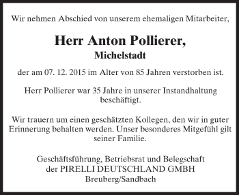 Traueranzeige von Anton Pollierer von trauer.echo-online.de