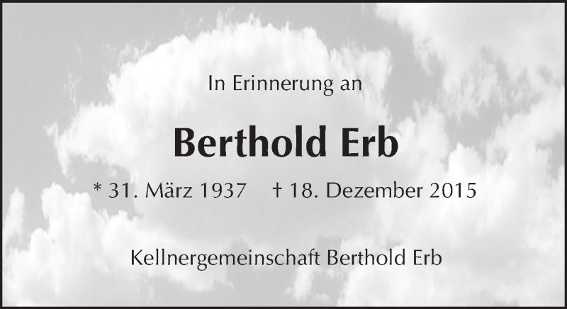  Traueranzeige für Berthold Erb vom 02.01.2016 aus trauer.echo-online.de