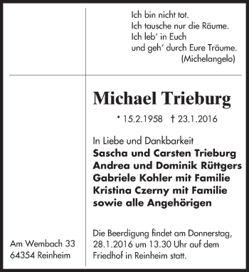 Traueranzeige von Michael Trieburg von trauer.echo-online.de