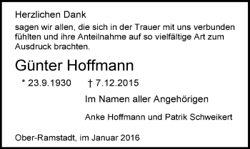 Traueranzeige von Günter Hoffmann von trauer.echo-online.de