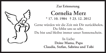 Traueranzeige von Cornelia Merz von Trauerportal Rhein Main Presse
