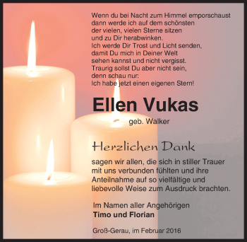 Traueranzeige von Ellen Vukas von trauer.echo-online.de