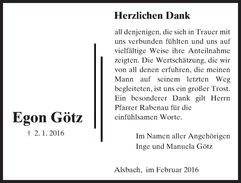  Traueranzeige für Egon Götz vom 16.02.2016 aus trauer.echo-online.de
