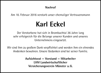 Traueranzeige von Karl Eckel von trauer.echo-online.de