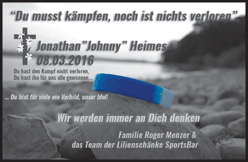  Traueranzeige für Jonathan Heimes vom 11.03.2016 aus trauer.echo-online.de