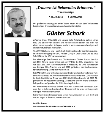 Traueranzeige von Günter Schork von trauer.echo-online.de