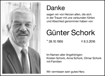 Traueranzeige von Günter Schork von trauer.echo-online.de