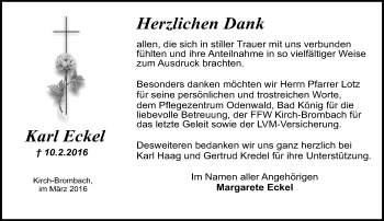 Traueranzeige von Karl Eckel von trauer.echo-online.de