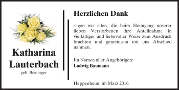 Traueranzeige von Katharina Lauterbach von trauer.echo-online.de