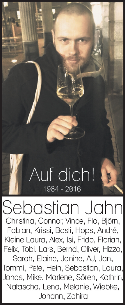  Traueranzeige für Sebastian Jahn vom 26.03.2016 aus trauer.echo-online.de