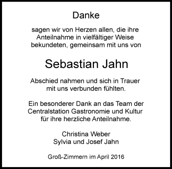 Traueranzeige von Sebastian Jahn von trauer.echo-online.de