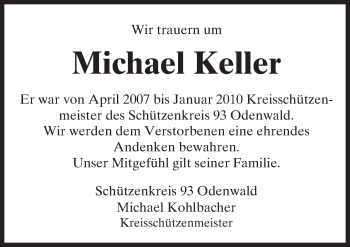 Traueranzeige von Michael Keller von trauer.echo-online.de