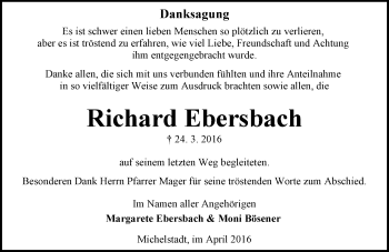 Traueranzeige von Richard Ebersbach von trauer.echo-online.de