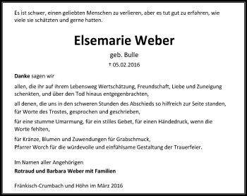 Traueranzeige von Elsemarie Weber von trauer.echo-online.de