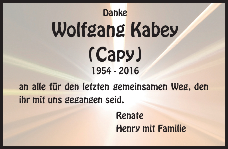  Traueranzeige für Wolfgang Kabey vom 02.04.2016 aus trauer.echo-online.de