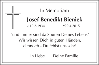 Traueranzeige von Josef Benedikt Bieniek von  Wiesbaden komplett
