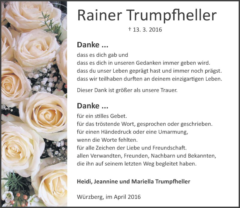  Traueranzeige für Rainer Trumpfheller vom 09.04.2016 aus trauer.echo-online.de