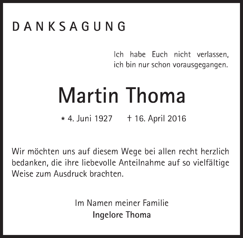  Traueranzeige für Martin Thoma vom 21.05.2016 aus  Wiesbaden komplett