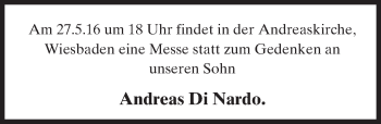 Traueranzeige von Andreas Di Nardo von  Wiesbaden komplett