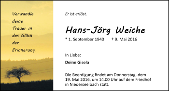 Traueranzeige von Hans-Jörg Weiche von  Wiesbaden komplett
