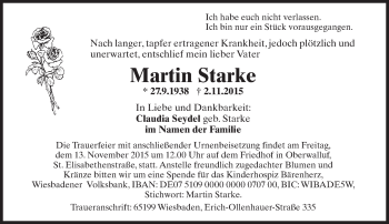 Traueranzeige von Martin Starke von  Wiesbaden komplett