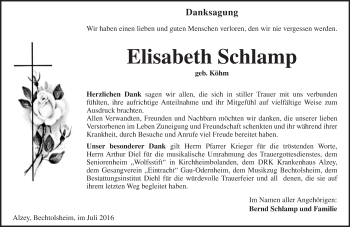 Traueranzeige von Elisabeth Schlamp von Trauerportal Rhein Main Presse