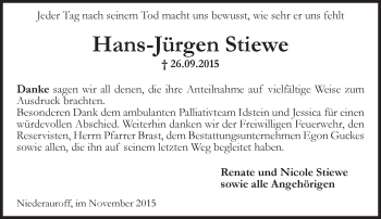 Traueranzeige von Hans-Jürgen Stiewe von  Idsteiner Zeitung