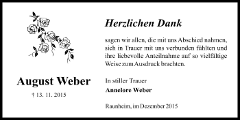 Traueranzeige von August Weber von  Mainspitze