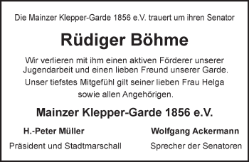 Traueranzeige von Rüdiger Böhme von trauer.rmp.de