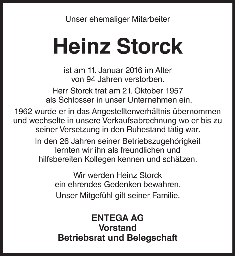  Traueranzeige für Heinz Storck vom 16.01.2016 aus trauer.echo-online.de