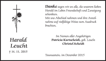 Traueranzeige von Harald Leucht von  Wiesbaden komplett