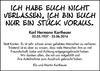 Traueranzeige von Karl Hermann Kortheuer von Trauerportal Rhein Main Presse