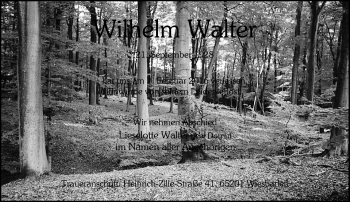 Traueranzeige von Wilhelm Walter von  Wiesbaden komplett