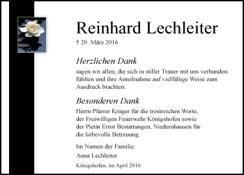 Traueranzeige von Reinhard Lechleiter von  Wiesbaden komplett