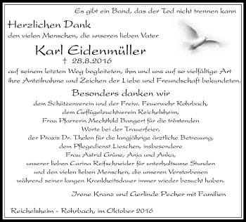 Traueranzeige von Karl Eidenmüller von Trauerportal Echo Online