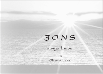 Traueranzeige von Jons  von Trauerportal Rhein Main Presse