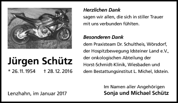 Traueranzeige von Jürgen Schütz von Trauerportal Rhein Main Presse