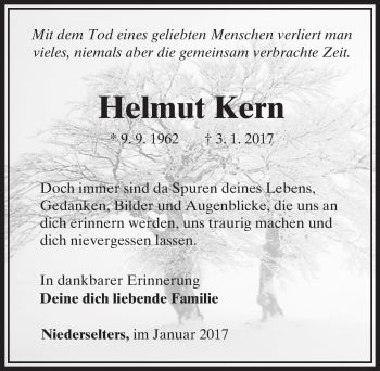 Traueranzeige von Helmut Kern von  Camberger Anzeiger