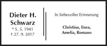 Traueranzeige von Dieter H. Schwarz von  Camberger Anzeiger