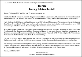 Traueranzeige von Georg Kleinschmidt von VRM Trauer