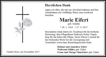 Traueranzeige von Marie Eifert von VRM Trauer