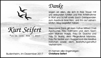Traueranzeige von Kurt Seifert von Trauerportal Rhein Main Presse