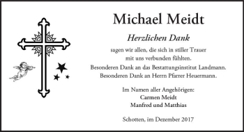 Traueranzeige von Michael Meidt von  Kreisanzeiger