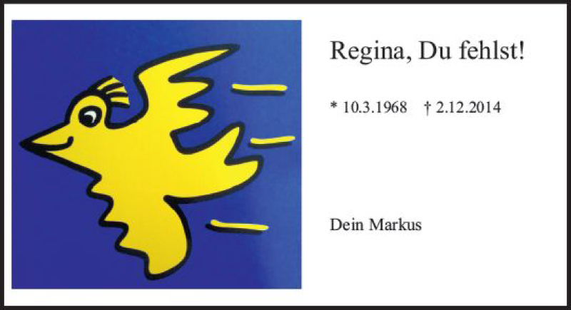  Traueranzeige für Regina Laumann vom 02.12.2017 aus Trauerportal Echo Online