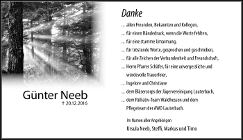 Traueranzeige von Günter Neeb von VRM Trauer