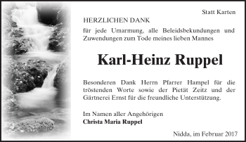 Traueranzeige von Karl-Heinz Ruppel von  Kreisanzeiger