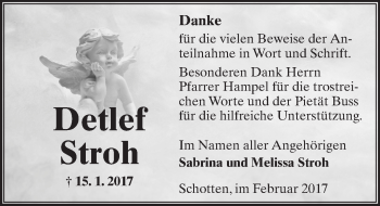 Traueranzeige von Detlef Stroh von  Kreisanzeiger