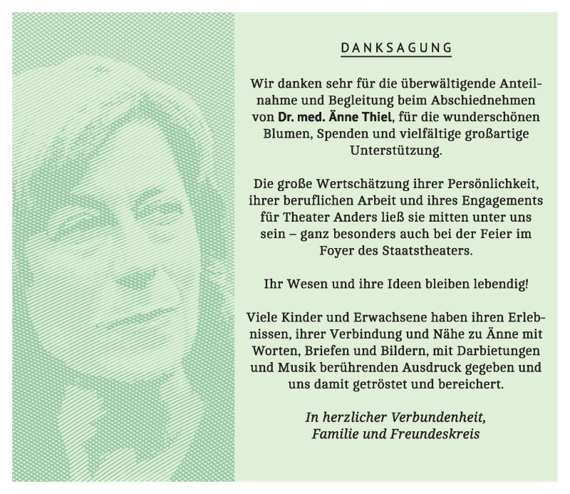  Traueranzeige für Änne Thiel vom 11.03.2017 aus Trauerportal Rhein Main Presse