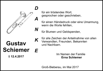 Traueranzeige von Gustav Schiemer von Trauerportal Echo Online