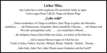 Traueranzeige von Mike  von Trauerportal Rhein Main Presse